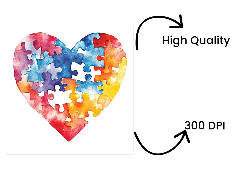Puzzle Heart Clipart Bundle