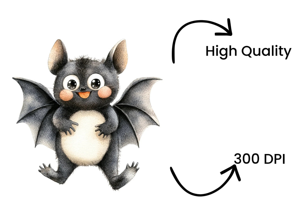 Cute Bat Clipart Bundle