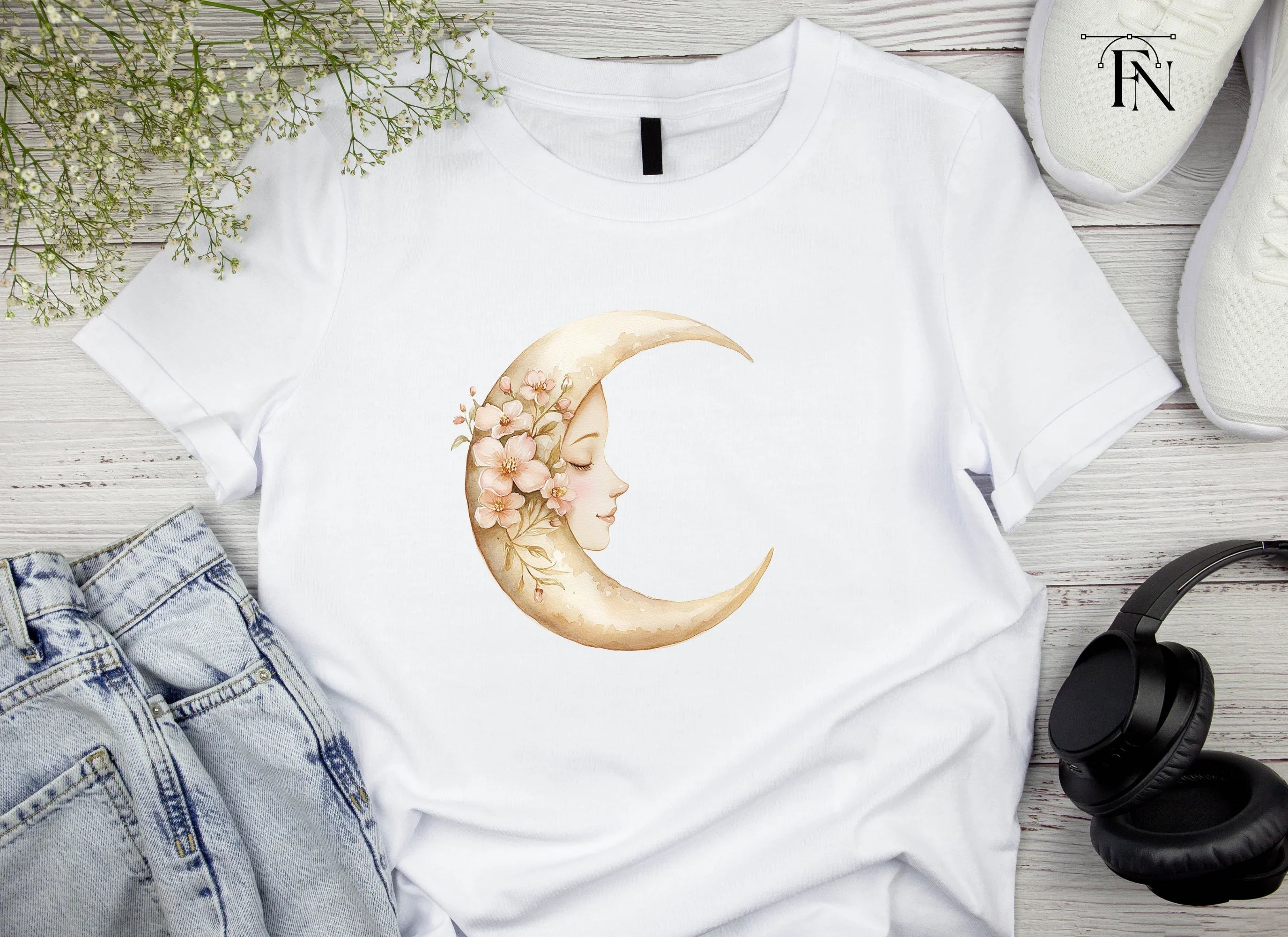 Moon Sleeping Face Clipart Bundle
