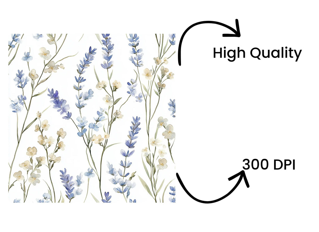 Wildflower Seamless Pattern Clipart Bundle