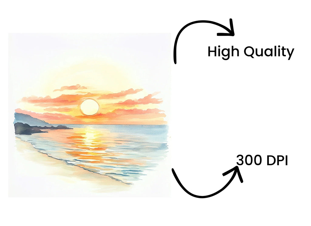 Sunset Beach Clipart Bundle