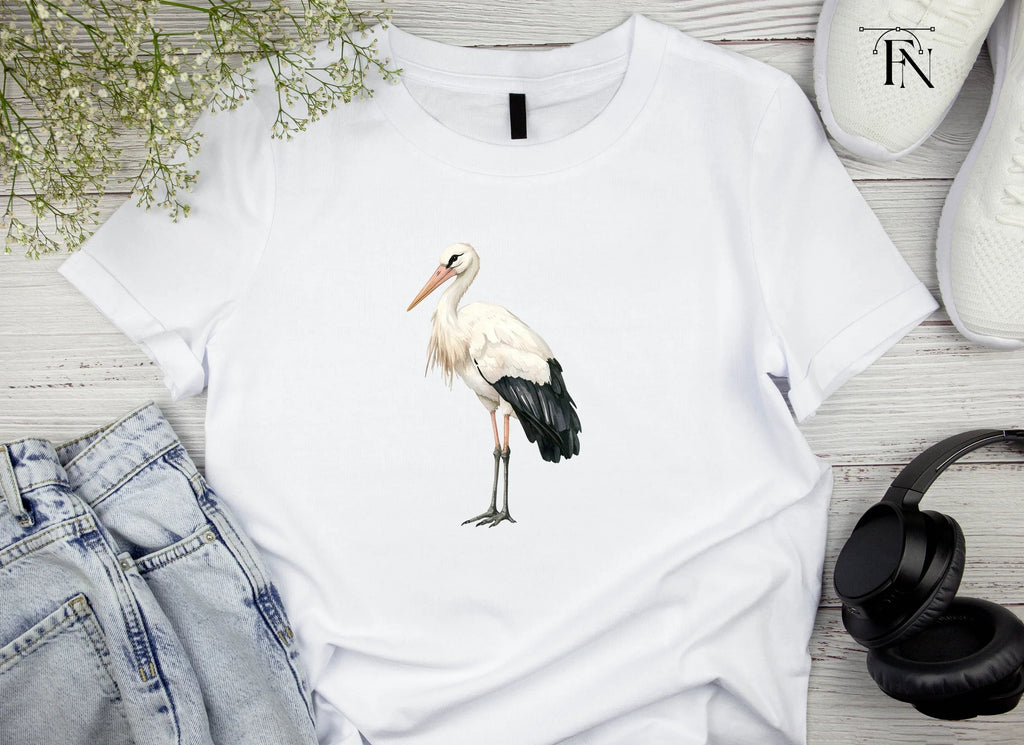 Elegant White Stork Clipart Bundle
