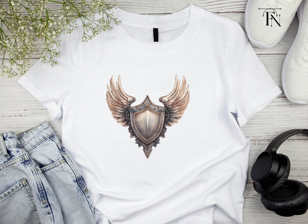 Two Winged Shields Clipart Bundle