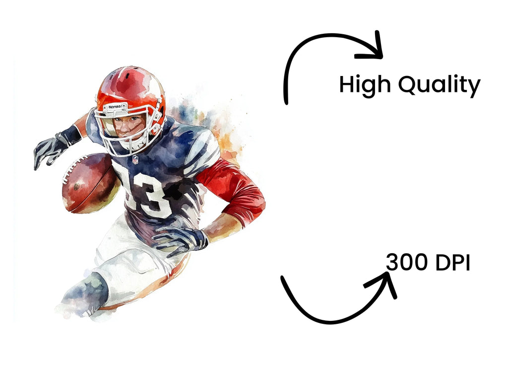Dynamic Football Players Clipart Bundle