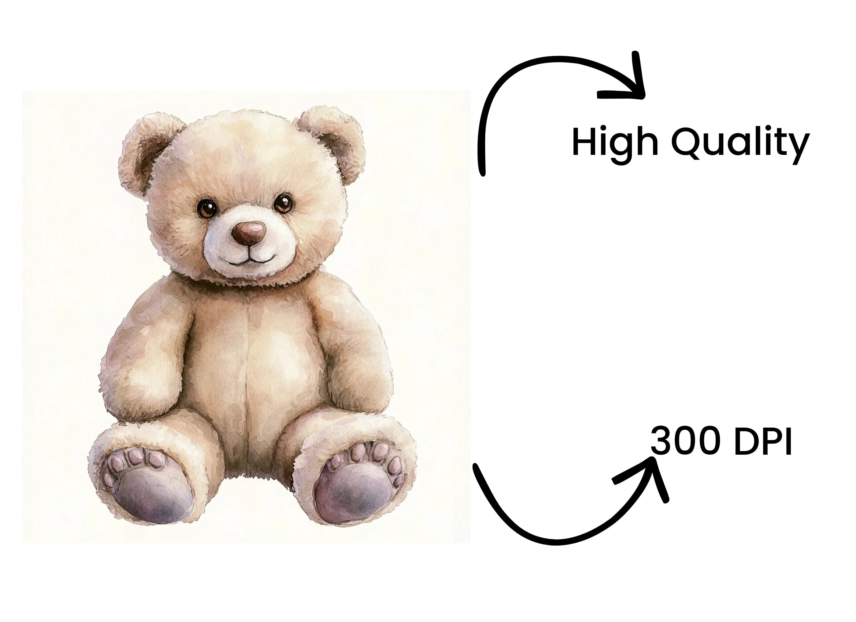 Cute Teddy Bear Clipart Bundle