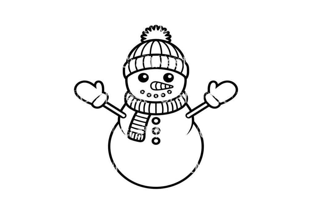Snowman and Skier Winter Coloring Books