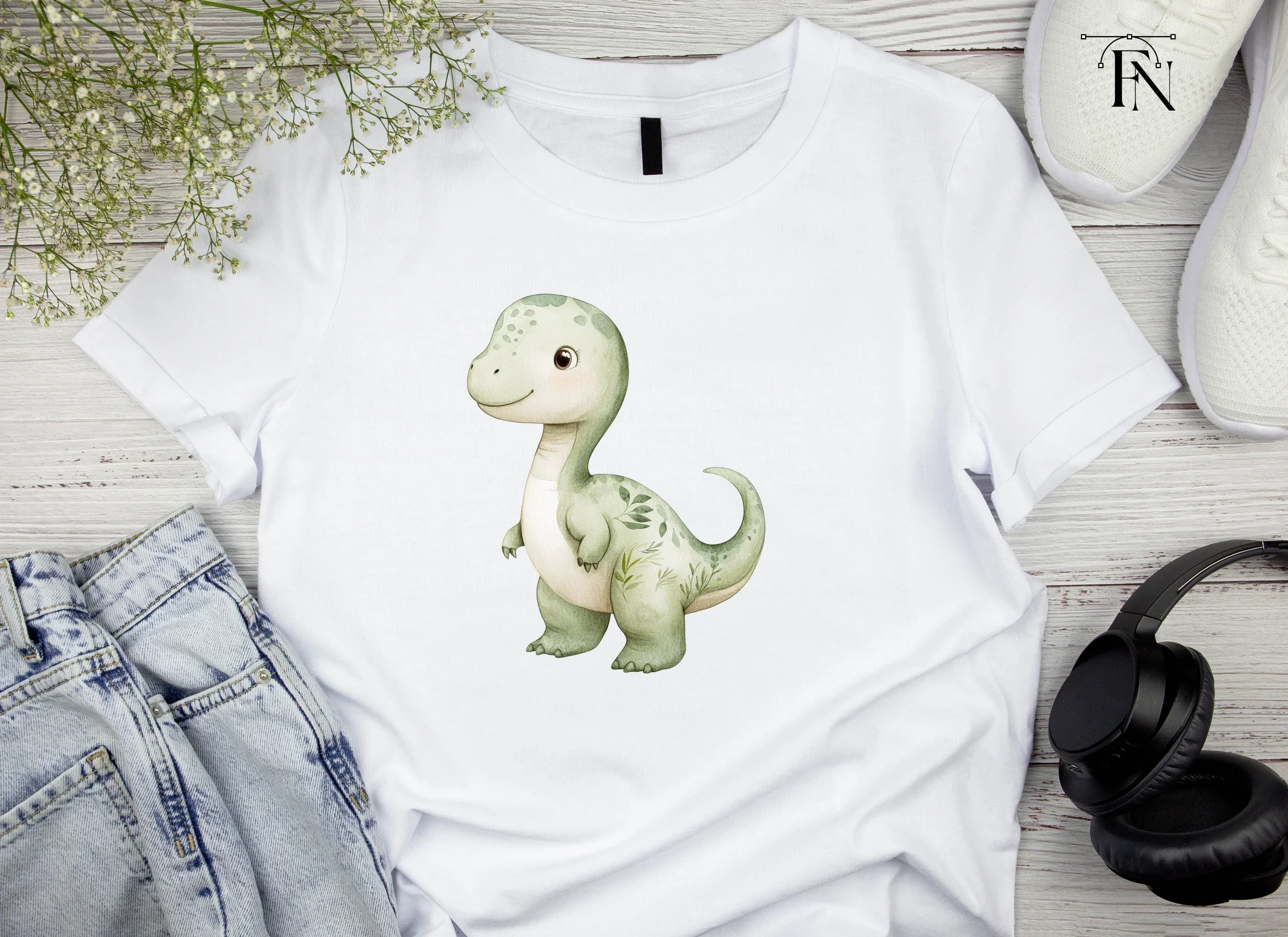 Charming Green Dinosaur Clipart Bundle