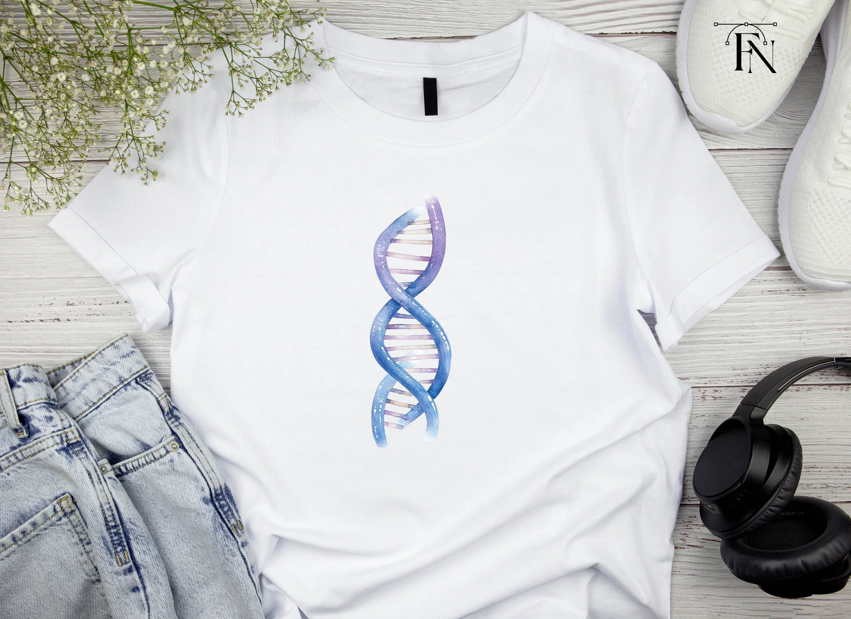 Abstract DNA Helix Clipart Bundle