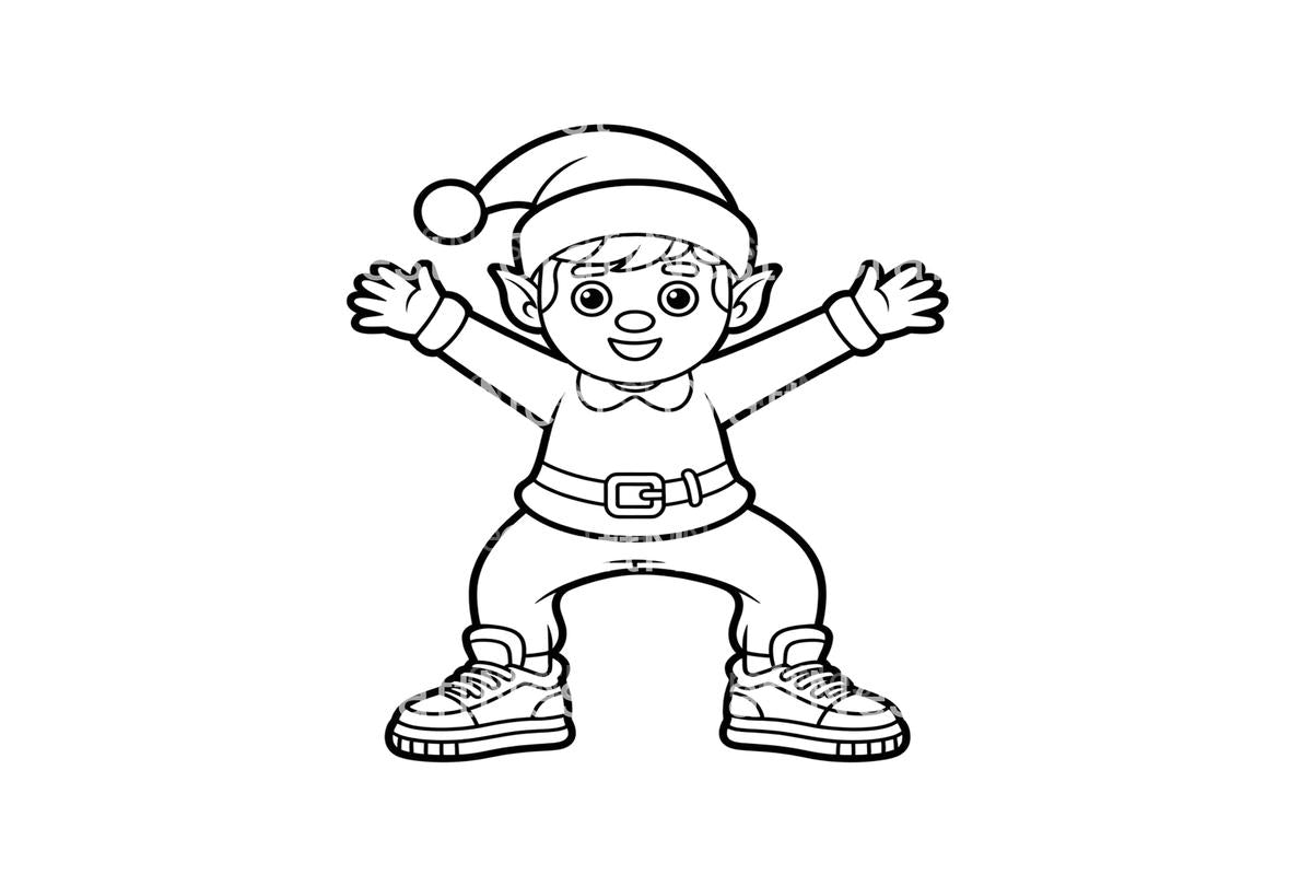 Christmas Elffor Kids Coloring Books