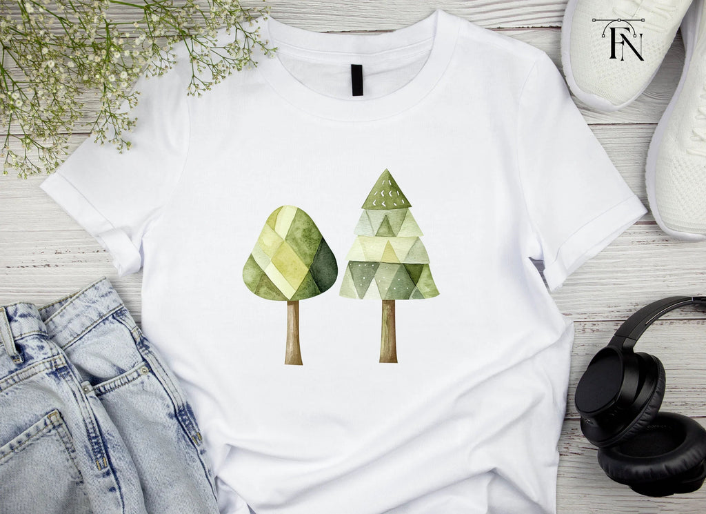 Geometric Tree Clipart Bundle