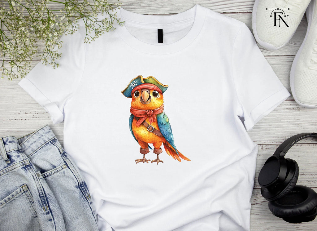 Cute Pirate Parrot Illustration Clipart Bundle
