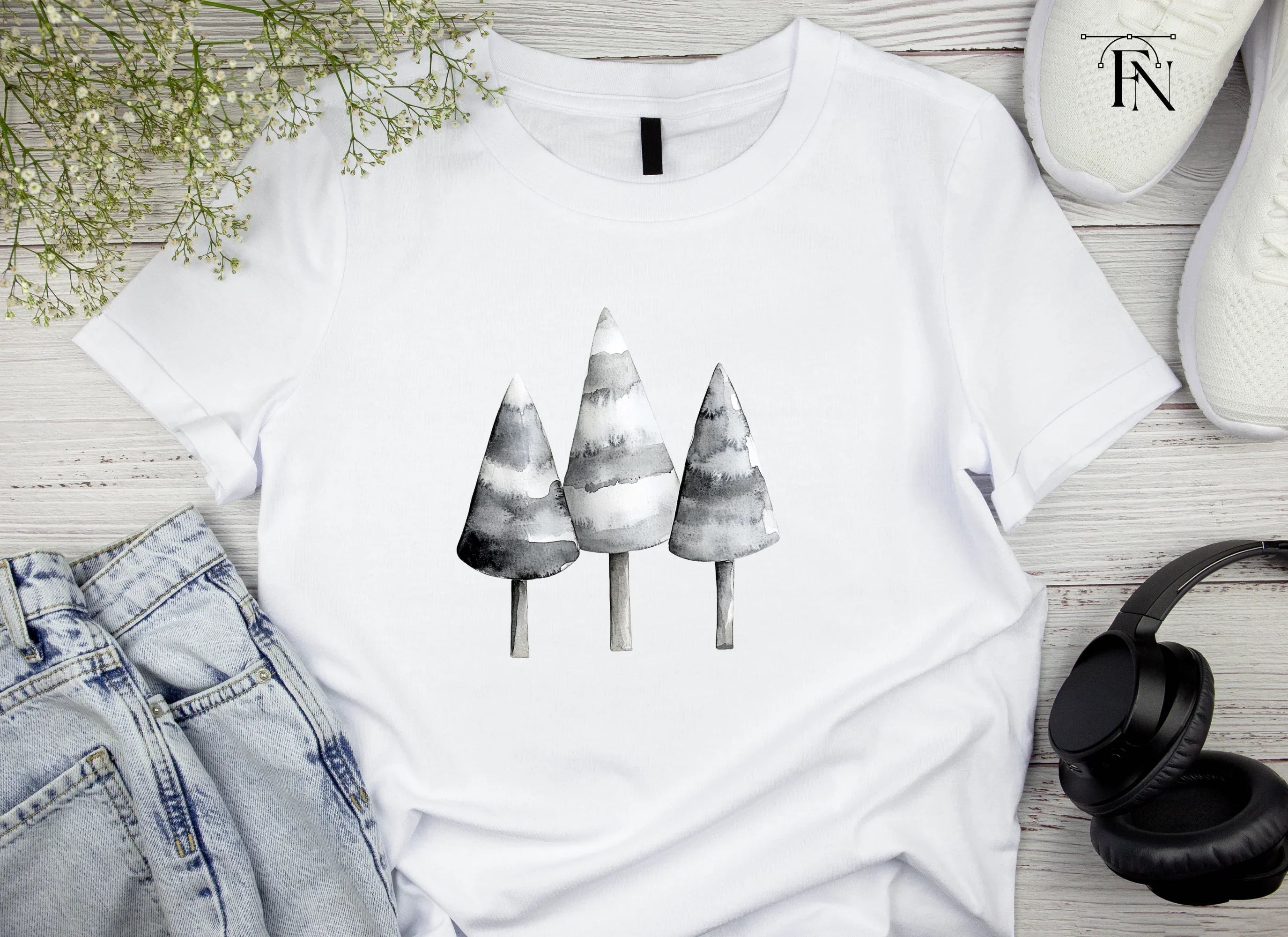 Winter Trees Clipart Bundle