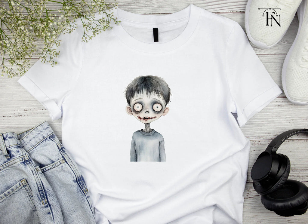 Creepy Zombie Boy Halloween Clipart Bundle
