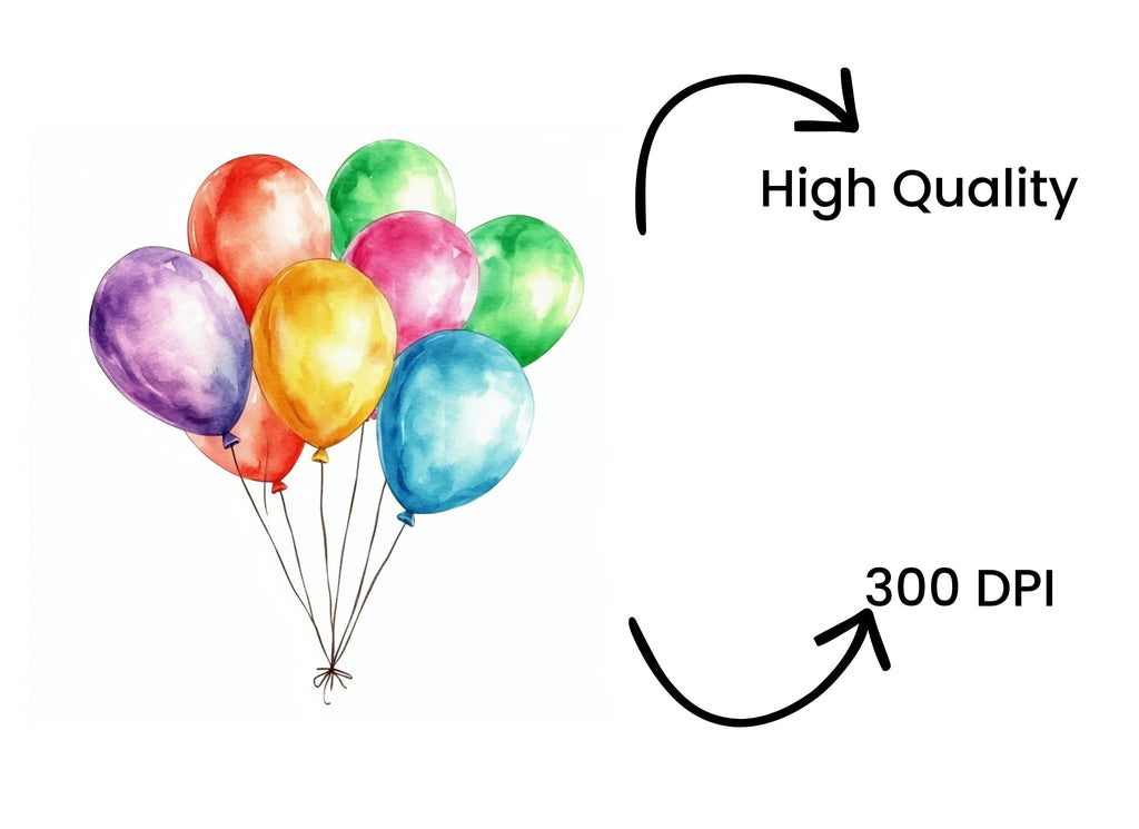 Colorful Balloon Bundles Clipart Bundle