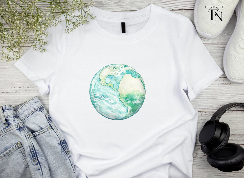 Green and Blue Earth Globes Clipart Bundle