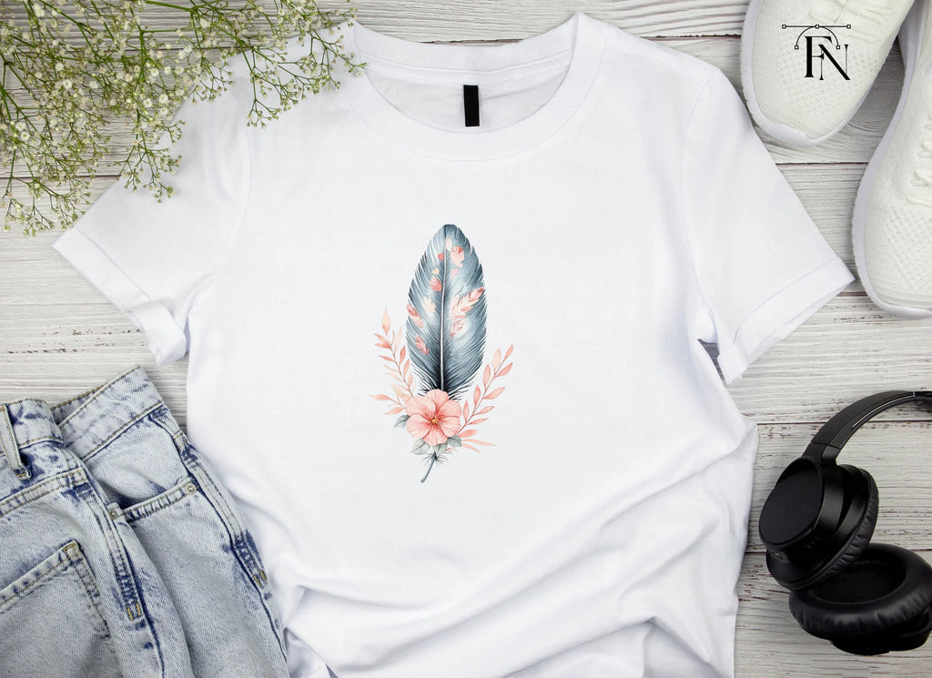 Boho Feather and Floral Clipart Bundle