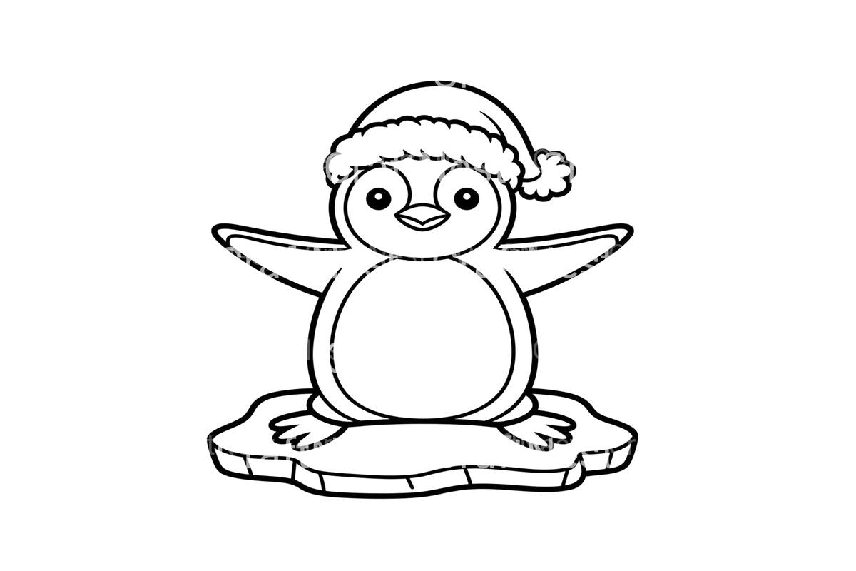 Cute Penguin Christmas Coloring Books