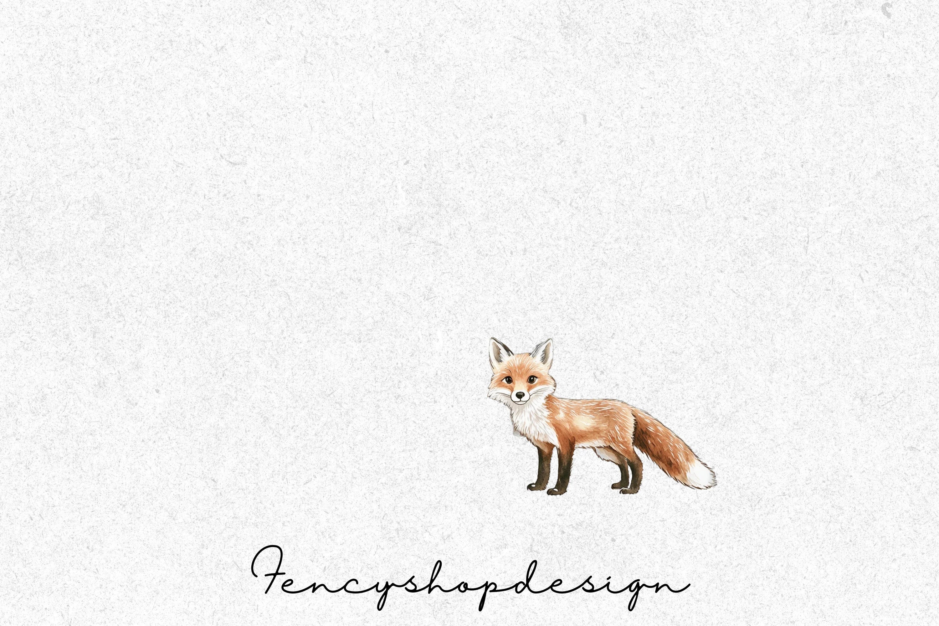Cute Fox Winter Christmas Clipart Bundle