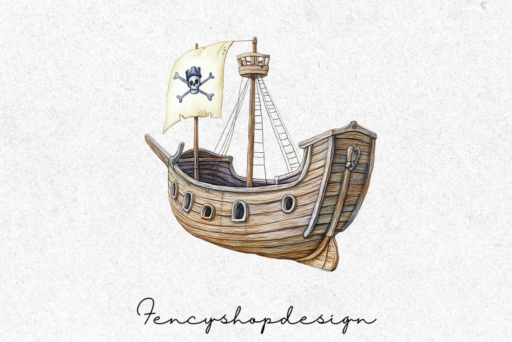 Vintage Sailing Ships Clipart Bundle