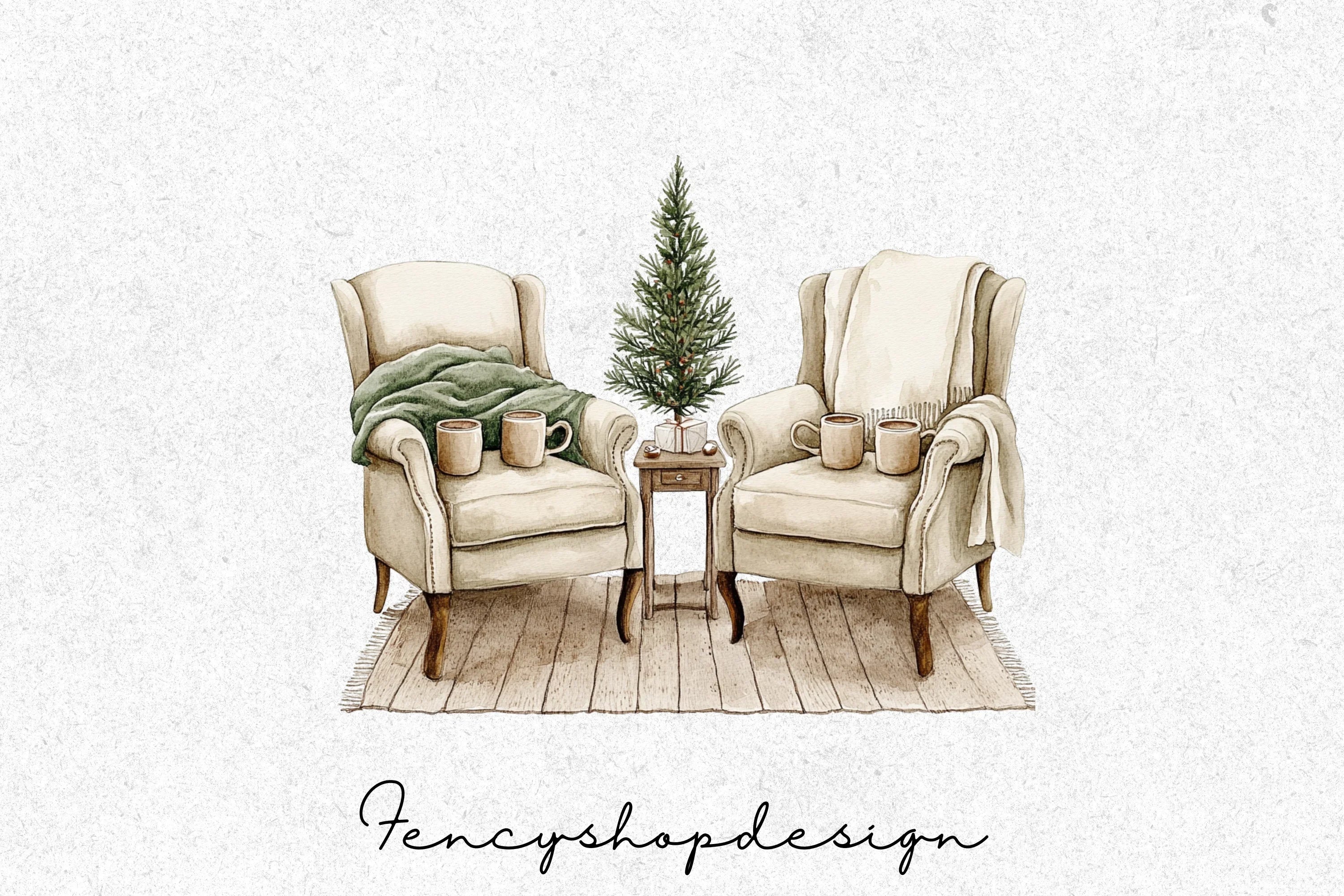 Cozy Christmas Clipart Bundle