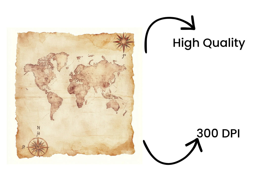 Vintage World Map Clipart Bundle