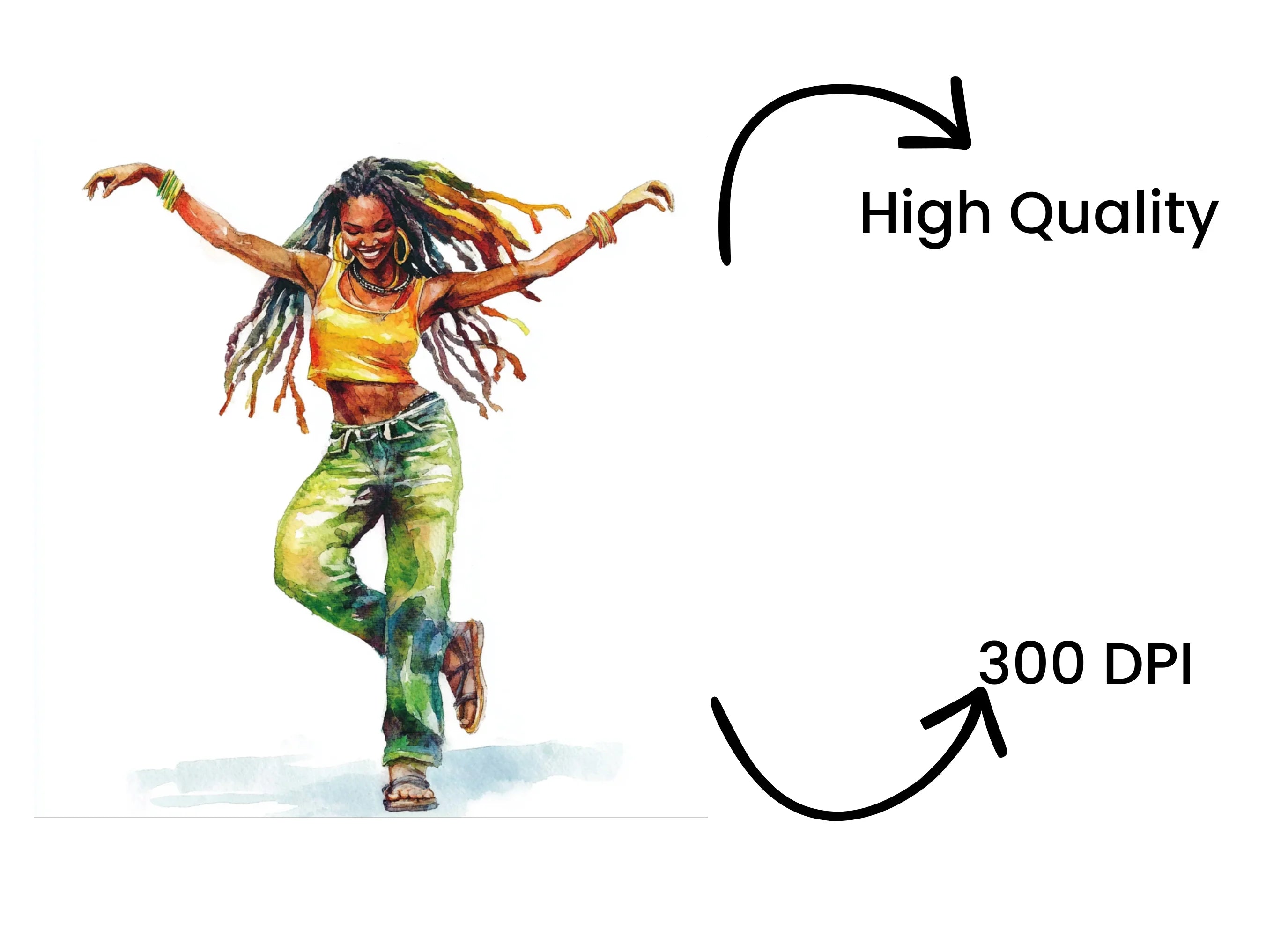 Vibrant Dancers Clipart Bundle