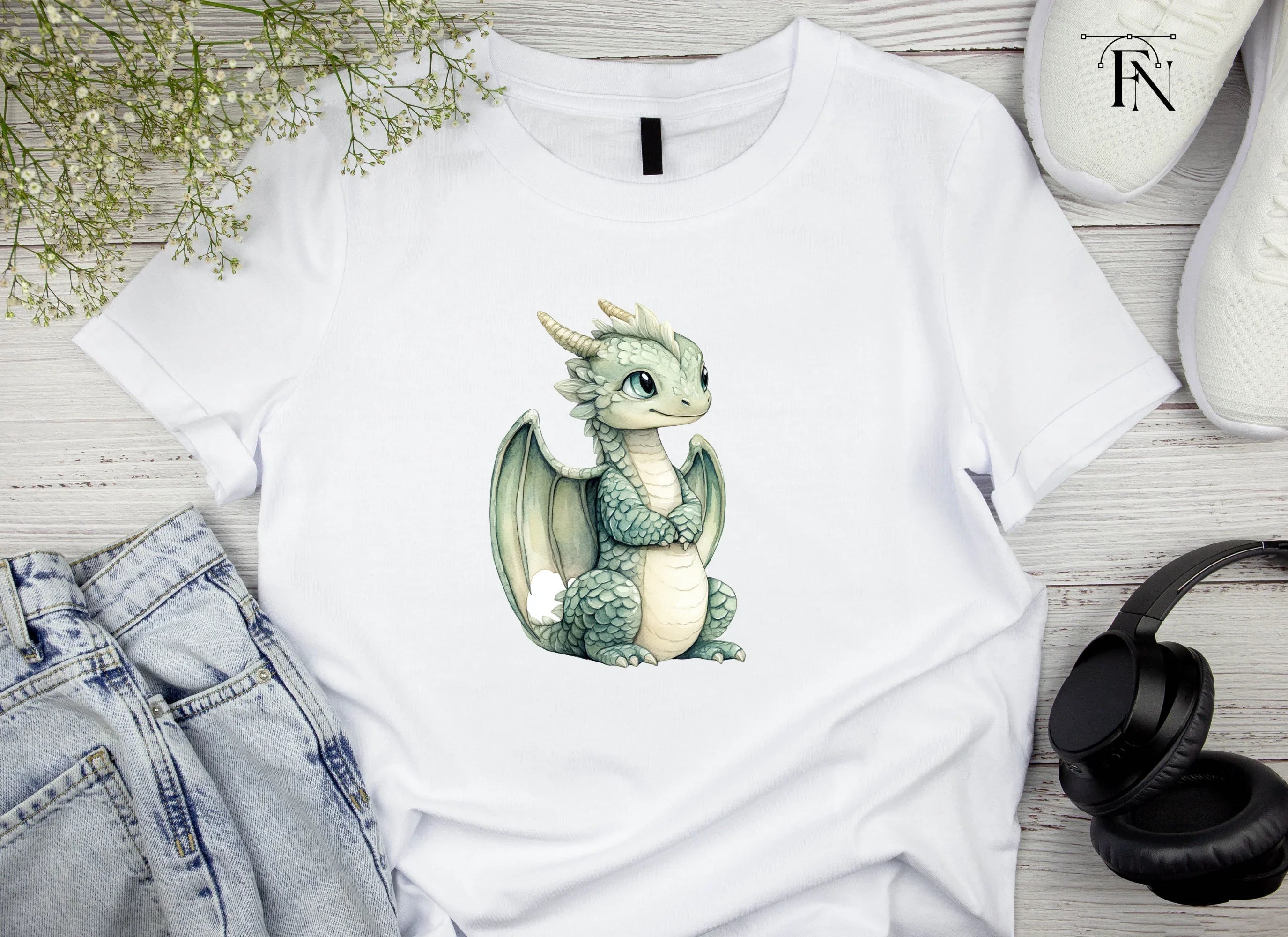 Cute Baby Dragon Clipart Bundle