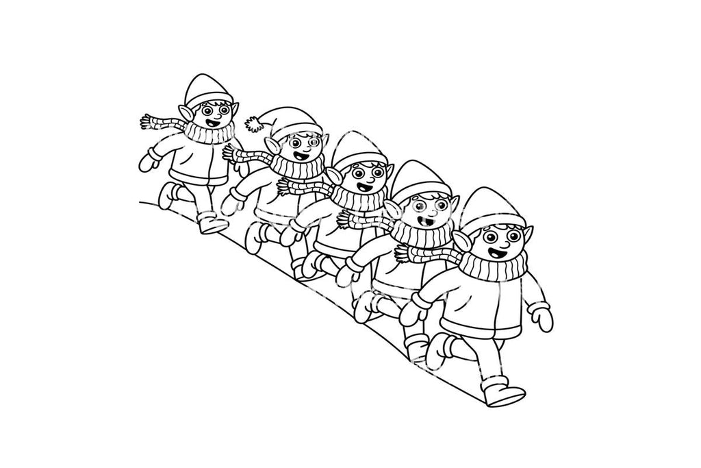 Christmas ElvesFun Coloring Books