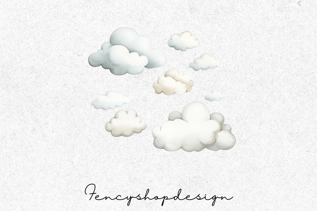 Diverse Metal Clouds Smoke Clipart Bundle