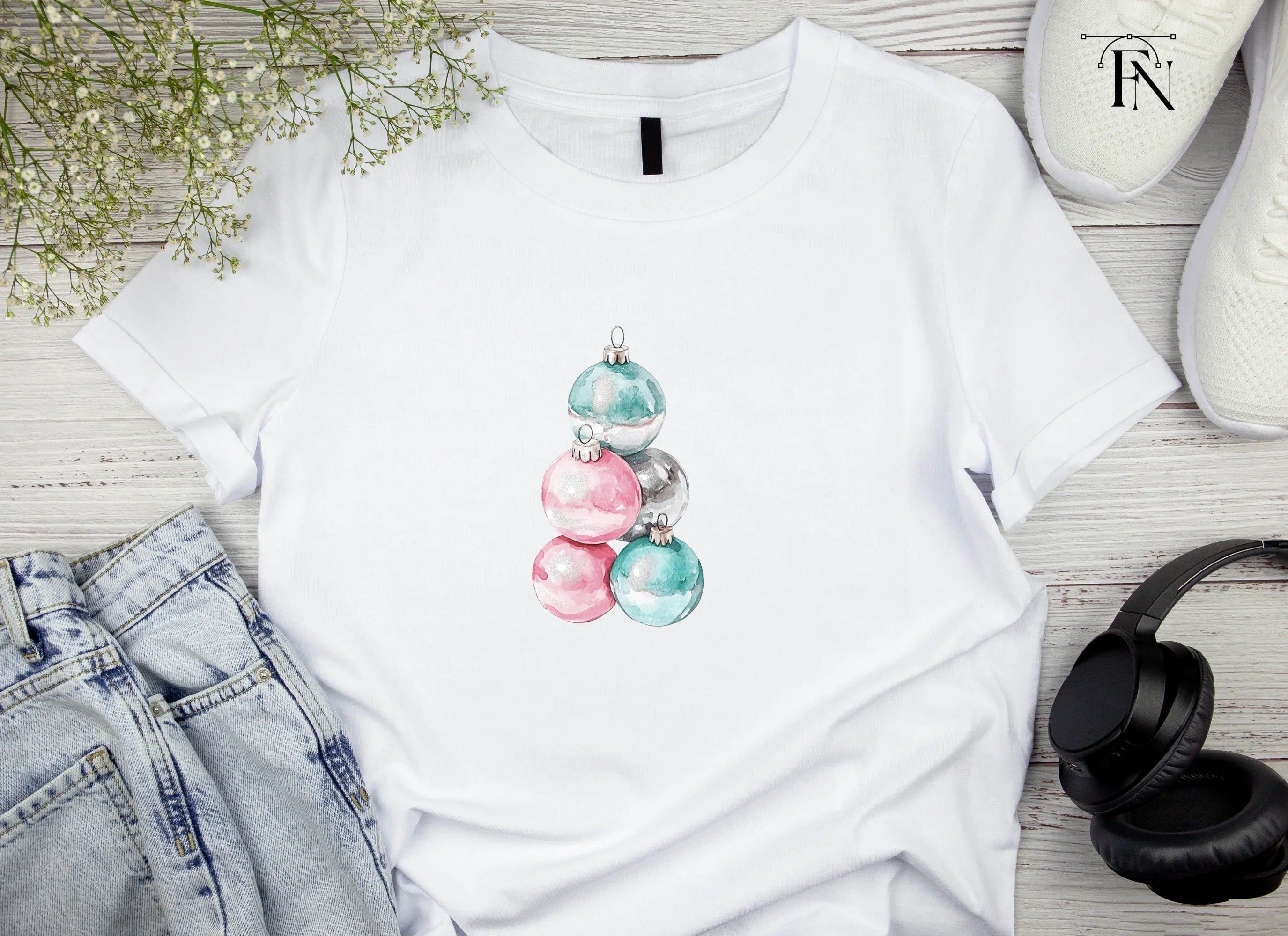 Christmas Ornament Stacks Clipart Bundle