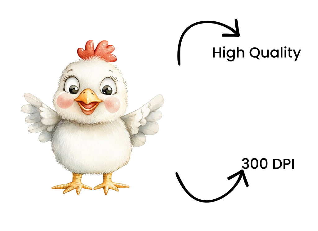 Cute Baby Chickens Clipart Bundle