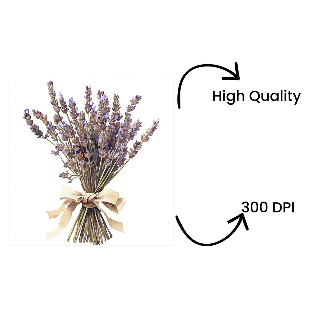 Lavender Bouquet Clipart Bundle