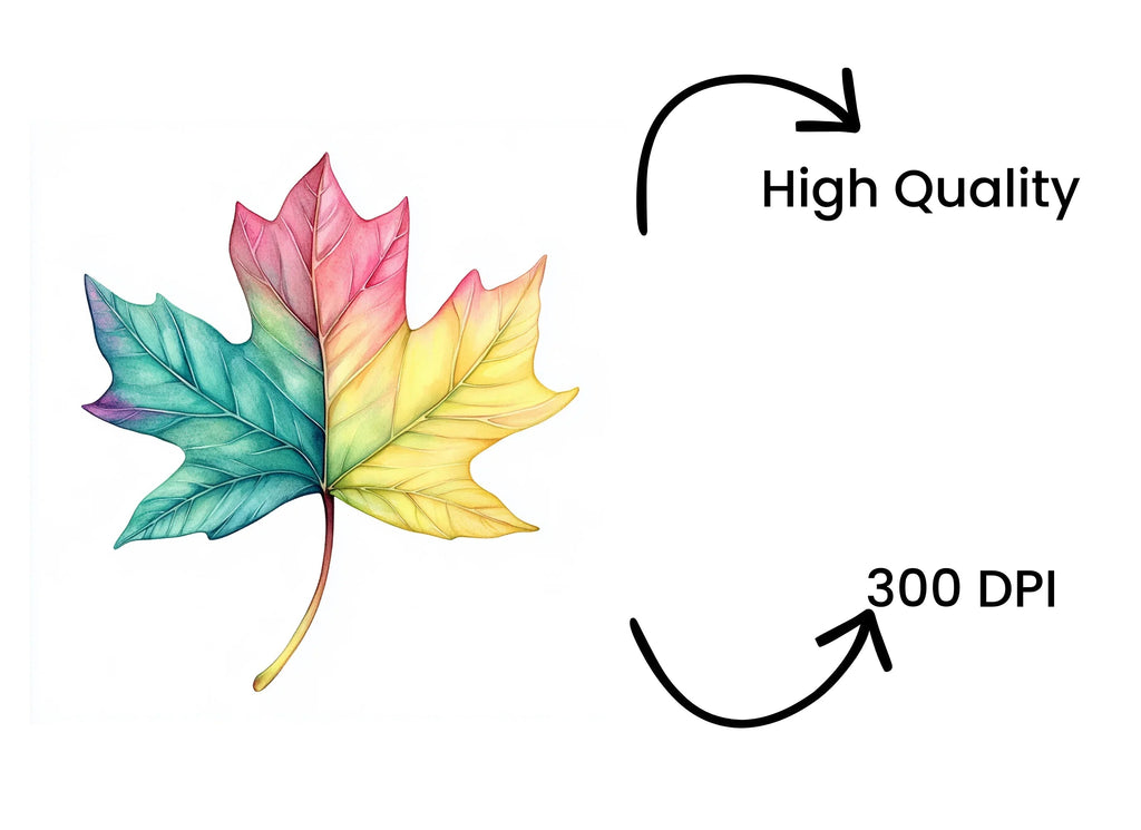 Colorful Maple Leaves Clipart Bundle