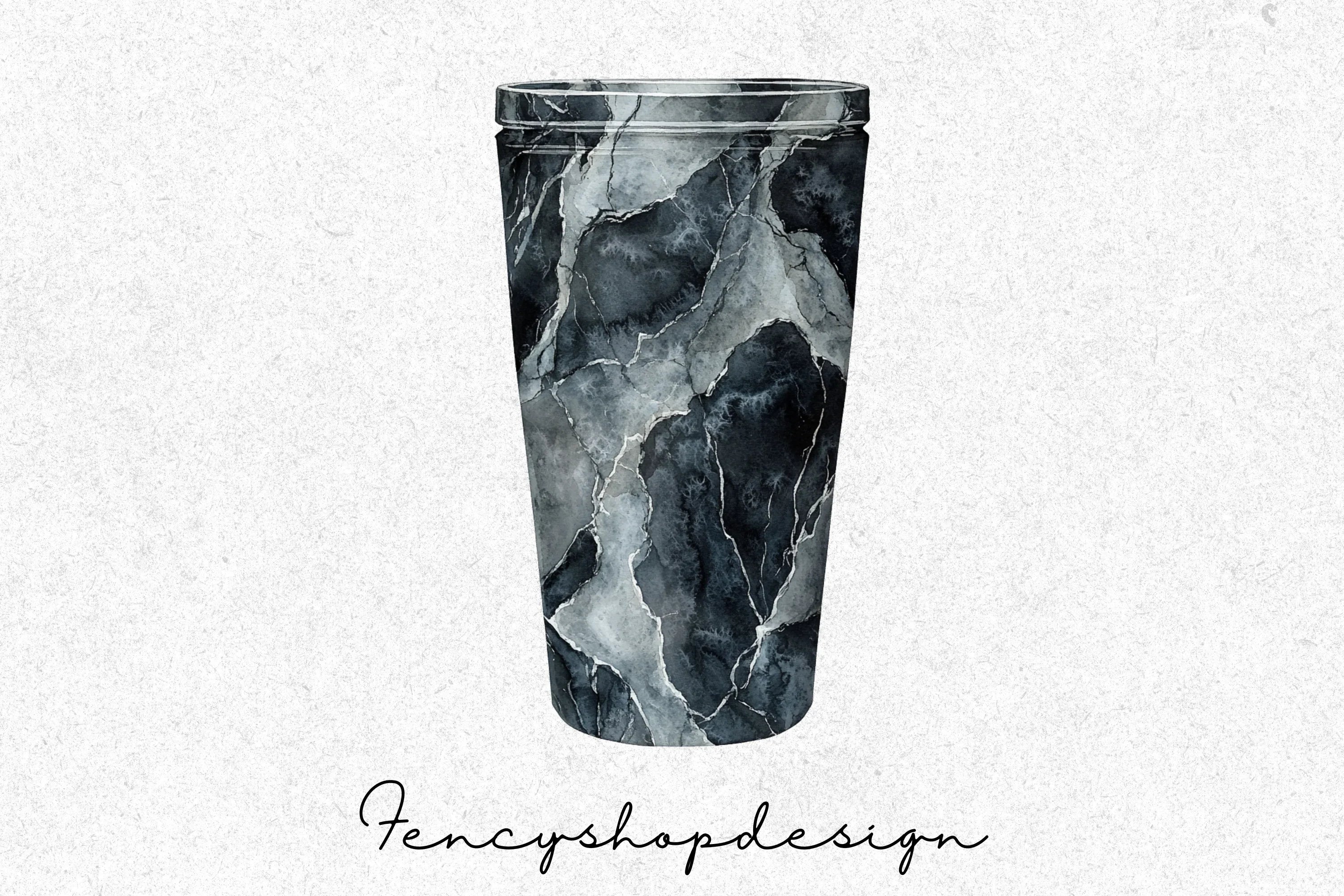Dark Marble Tumbler Designs Clipart Bundle