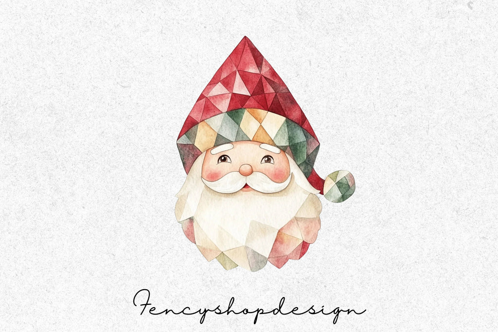 Santa Claus Faces Clipart Bundle