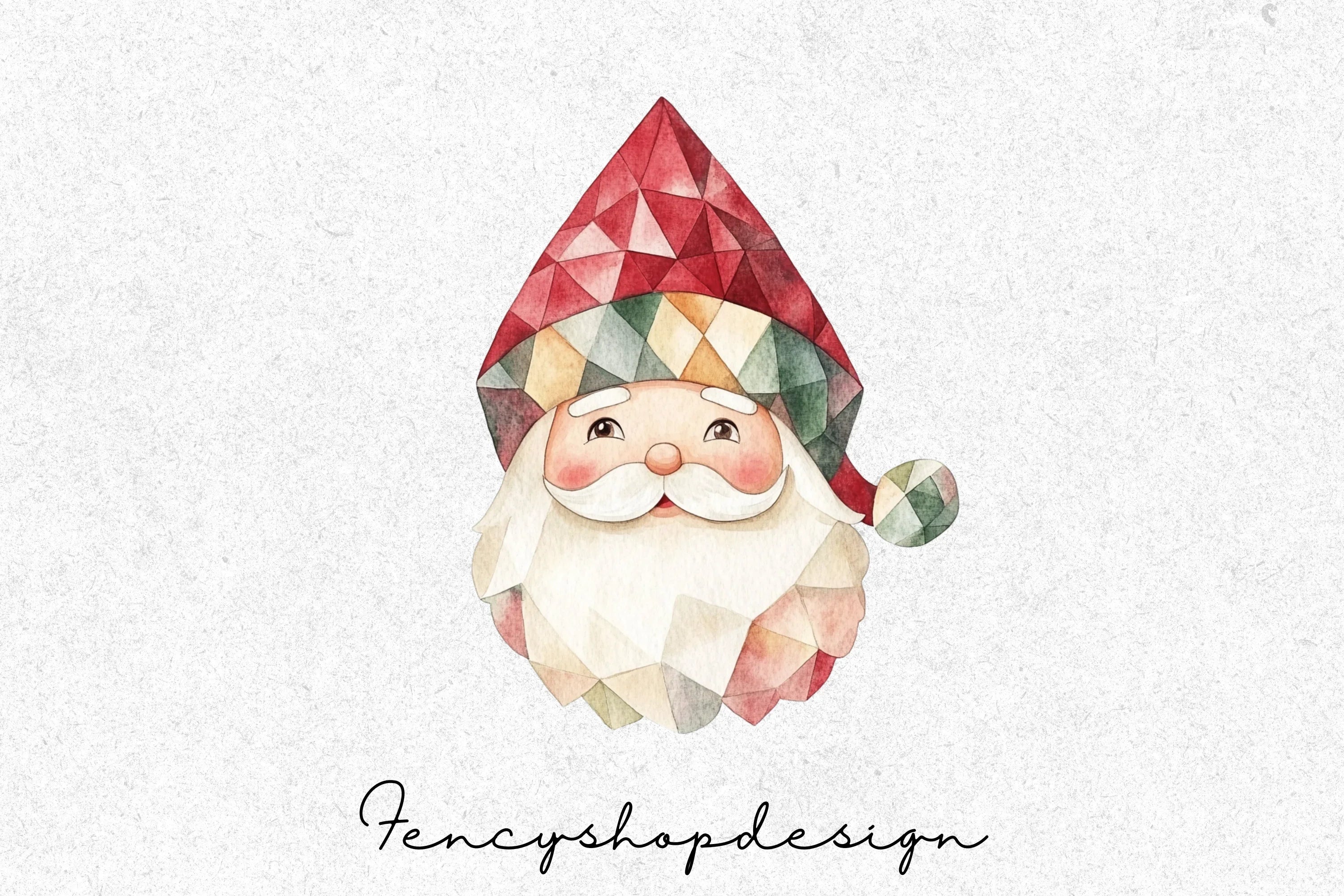 Santa Claus Faces Clipart Bundle