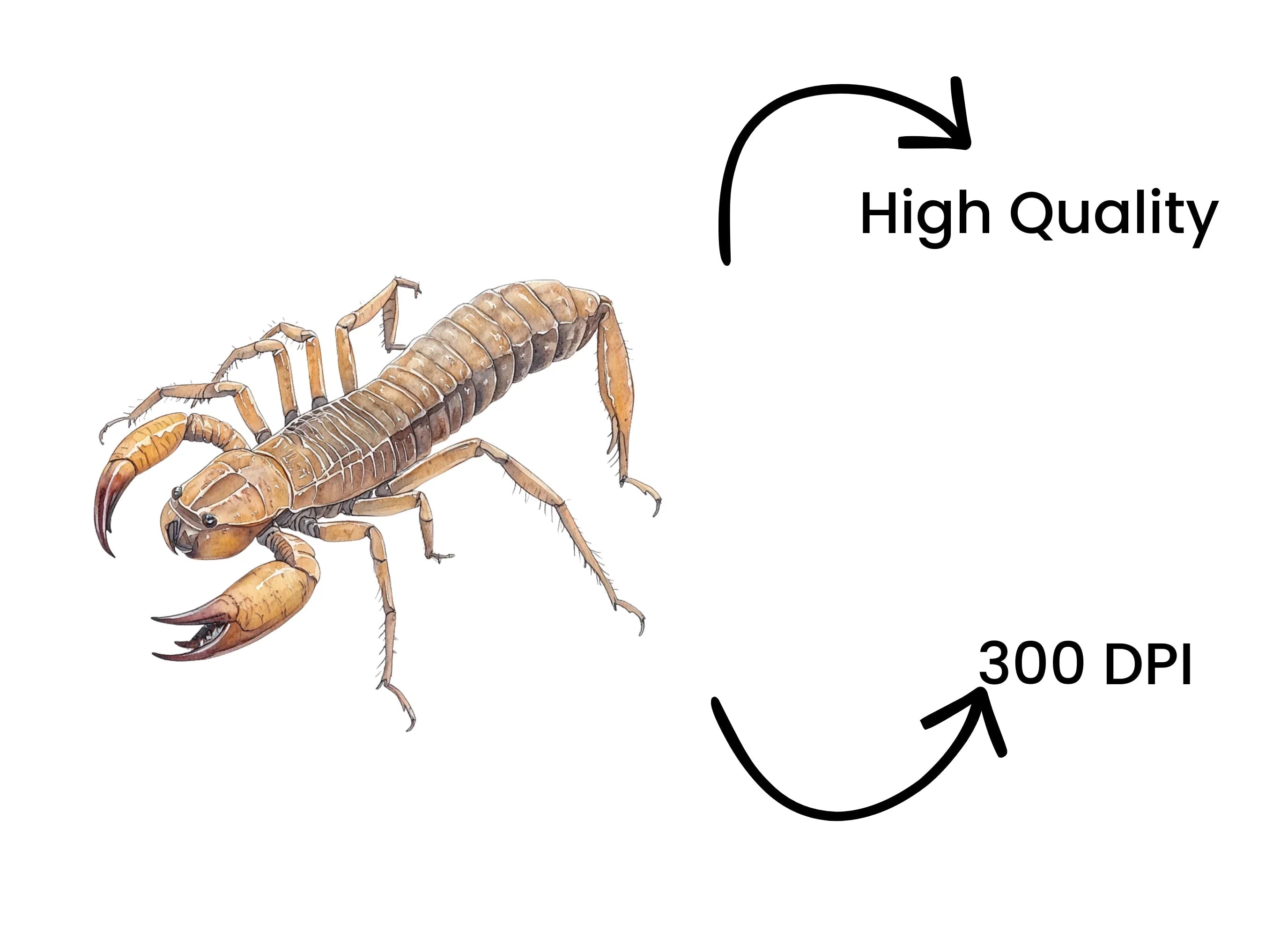 Detailed Solifugae Illustration Clipart Bundle