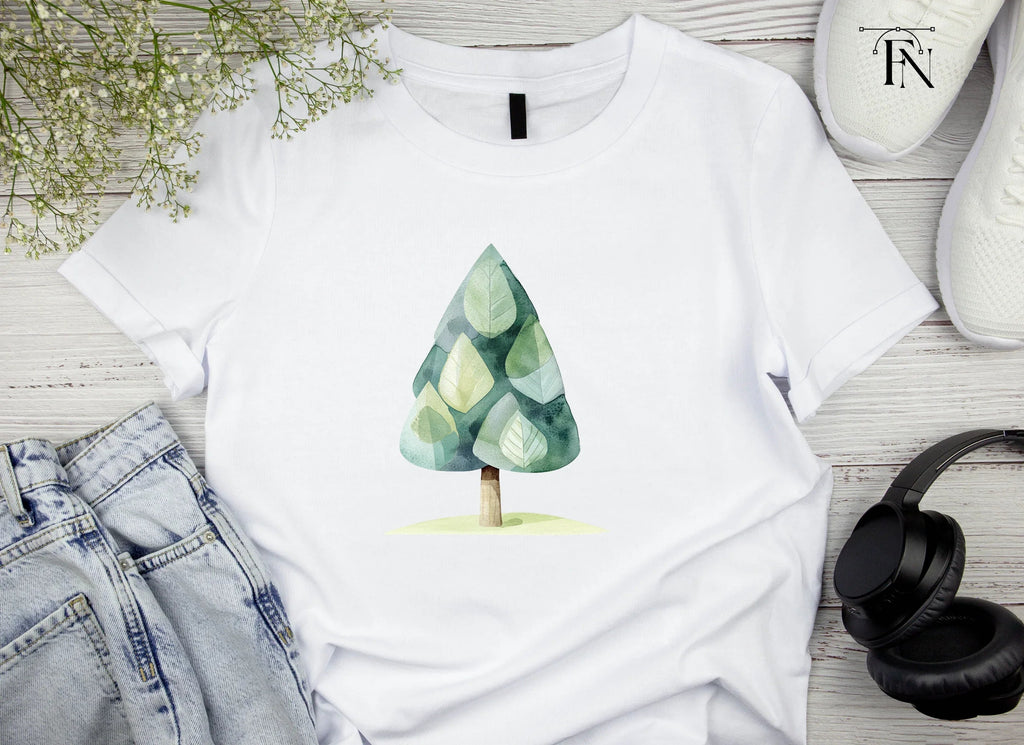 Abstract Green Tree Clipart Bundle