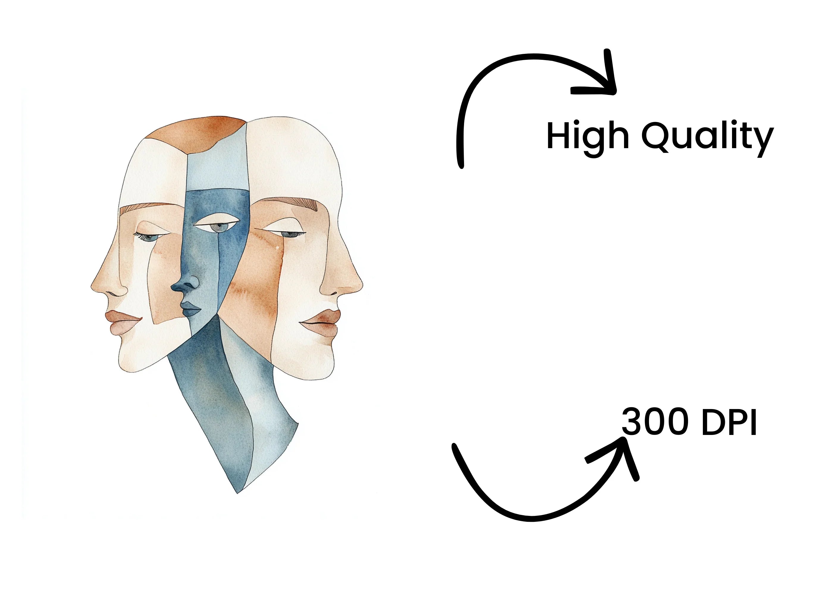 Multi Face Abstract Clipart Bundle