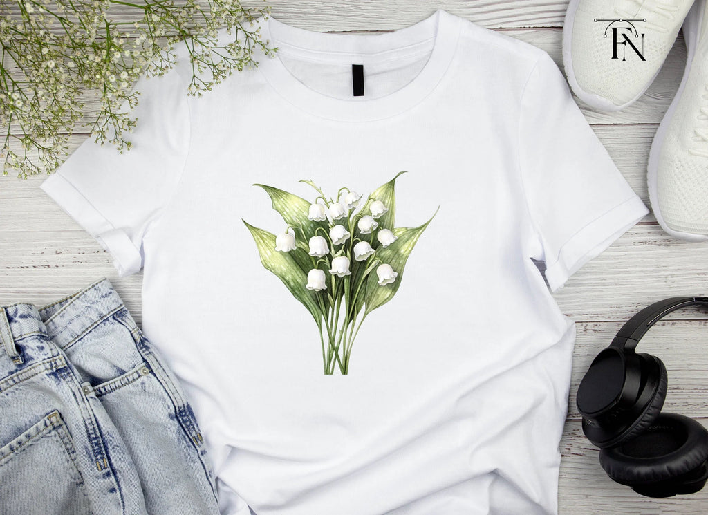 Fresh Lily of the Valley Bouquet Clipart Bundle