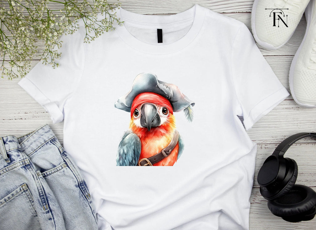 Cute Pirate Parrot Clipart Bundle
