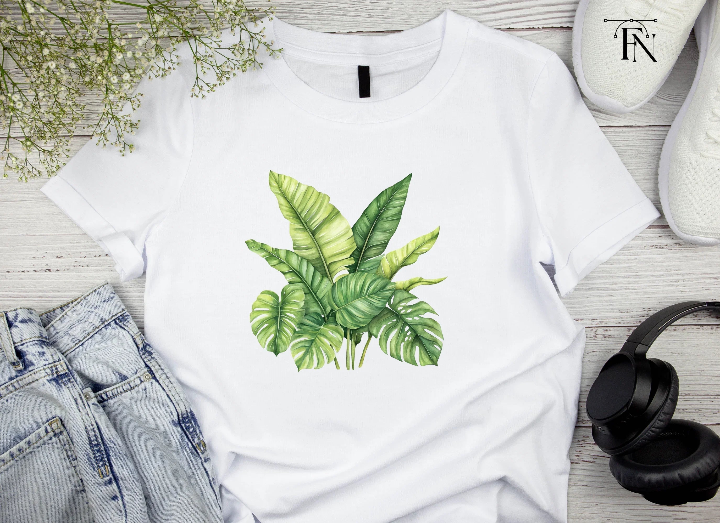 Tropical Leaves Clipart Bundle