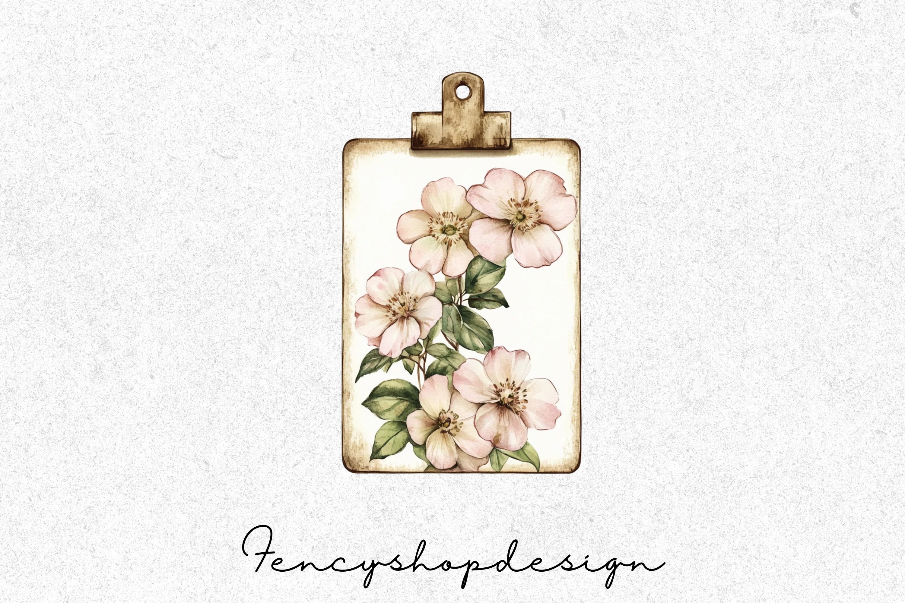 Floral Clipboard Clipart Bundle