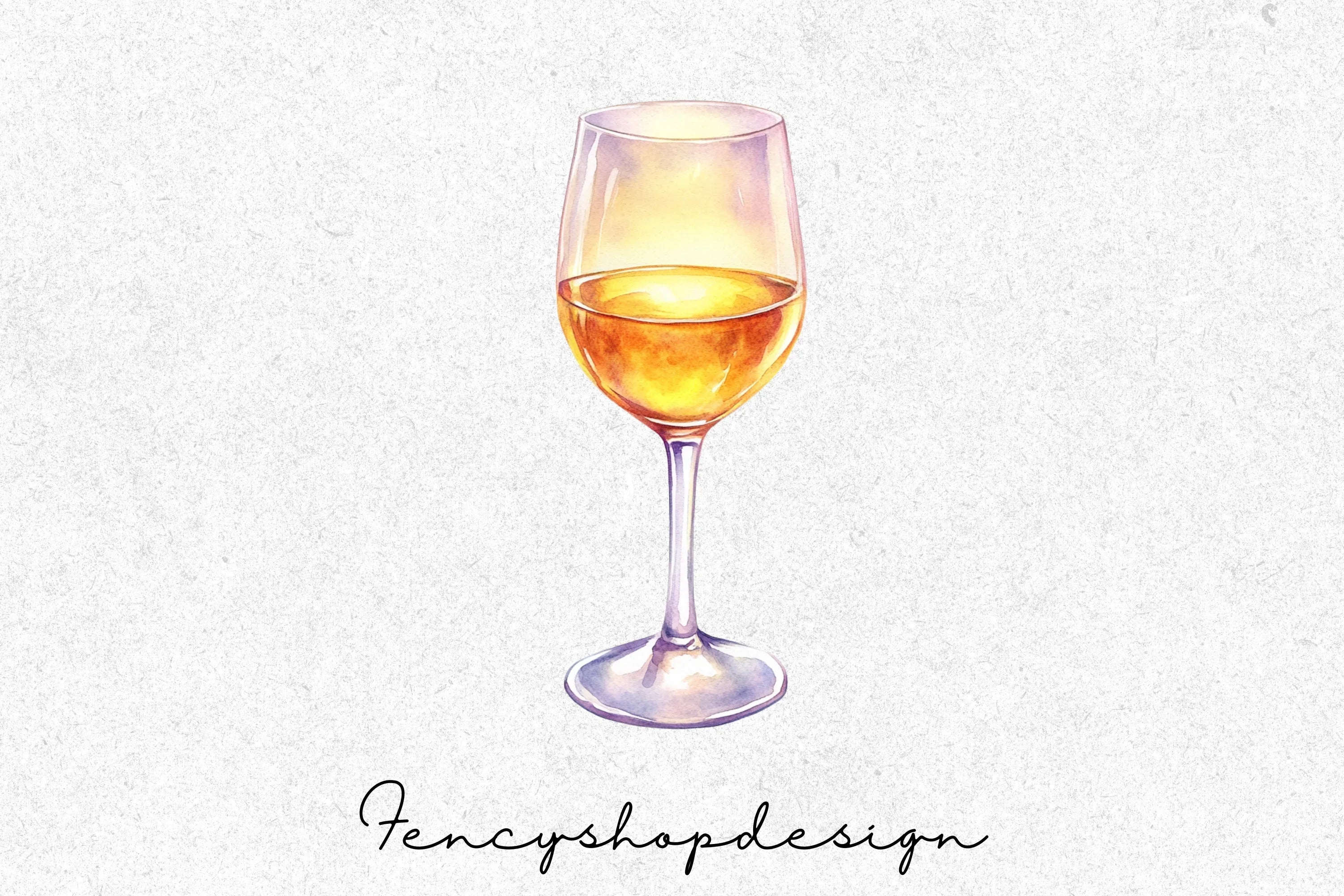 Sunset Wine Glass Clipart Bundle