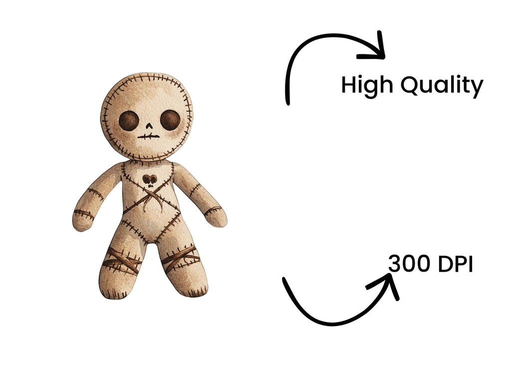 Cute Voodoo Dolls Clipart Bundle