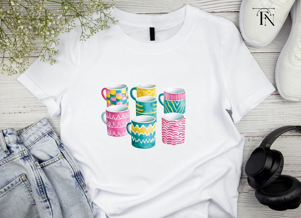 Patterned Mugs Clipart Bundle