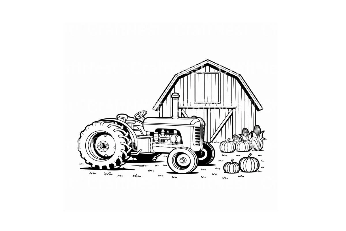 Kids Baking Pumpkin Pies Coloring Books