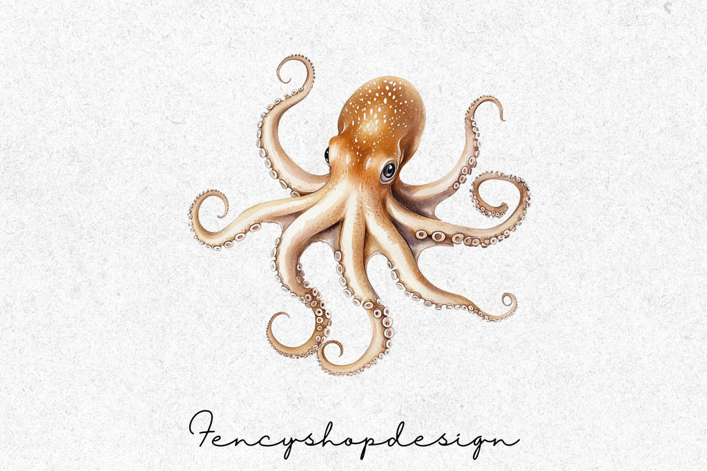Vibrant Octopus Clipart Bundle