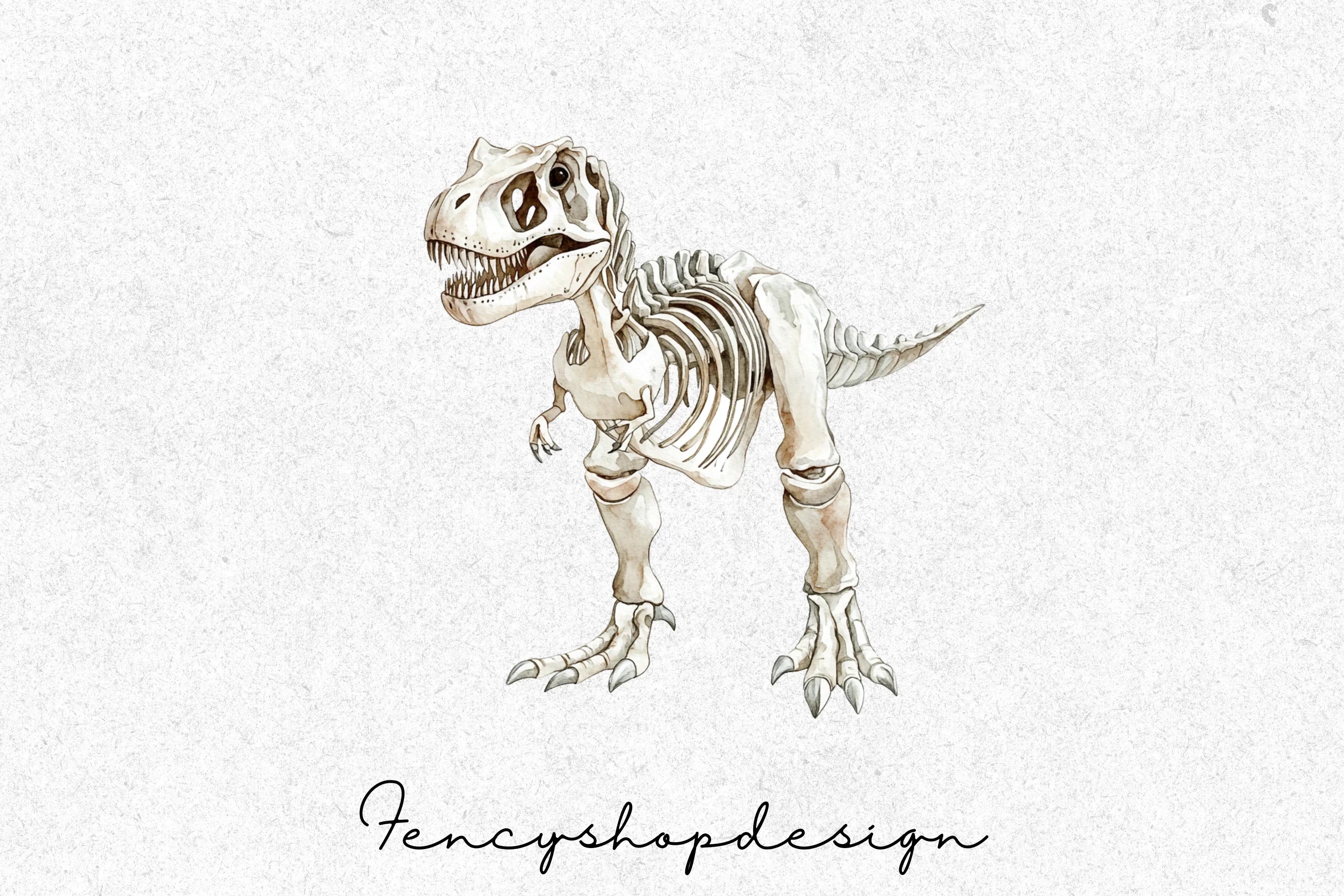 Dinosaur Skeleton Clipart Bundle