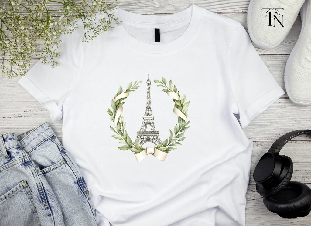 Eiffel Tower Wreath Clipart Bundle